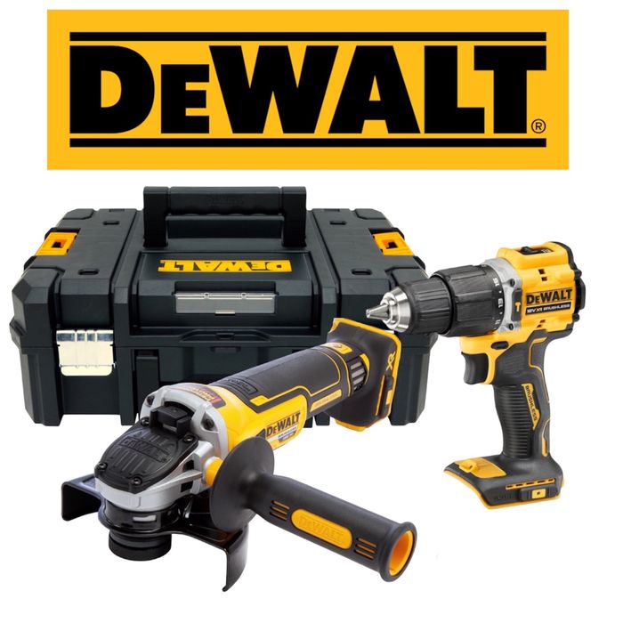 DeWALT Безчетков Винтоверт DCD100 и Ъглошлайф DCG405 18V XR + Куфар