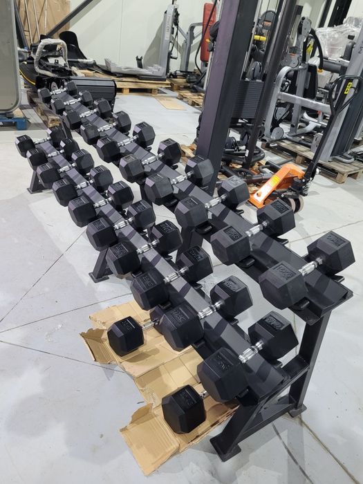 Дъмбели хекс  шестограмни Дъмбели комплект 5-30kg set dumbells