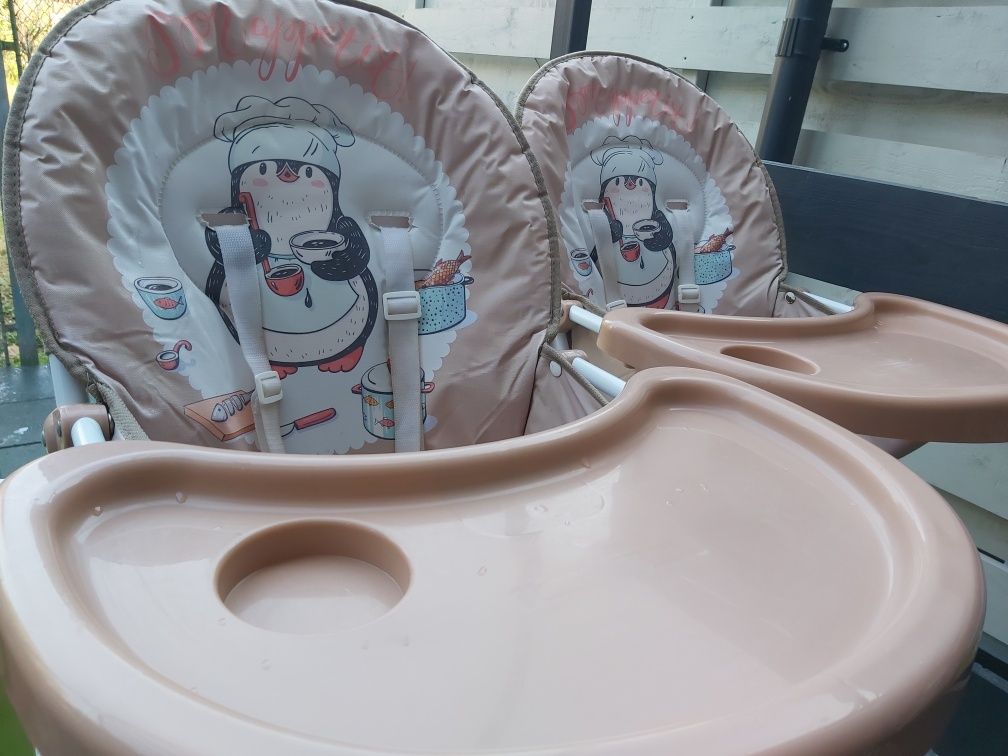 Scaun de masa Lorelli, Cookie, Beige Penguin, Pinguin, Maro
