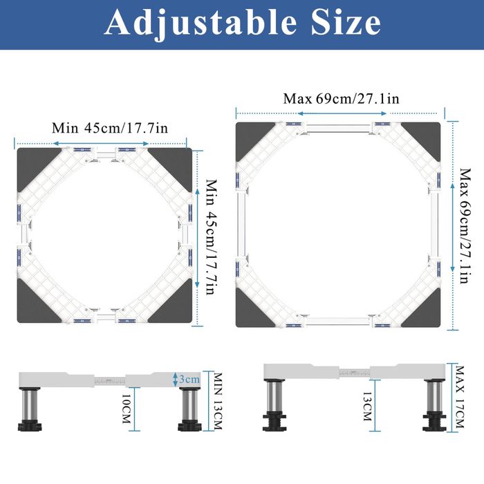 Bază pentru mașină de spălat DEWEL, max. 200 kg,