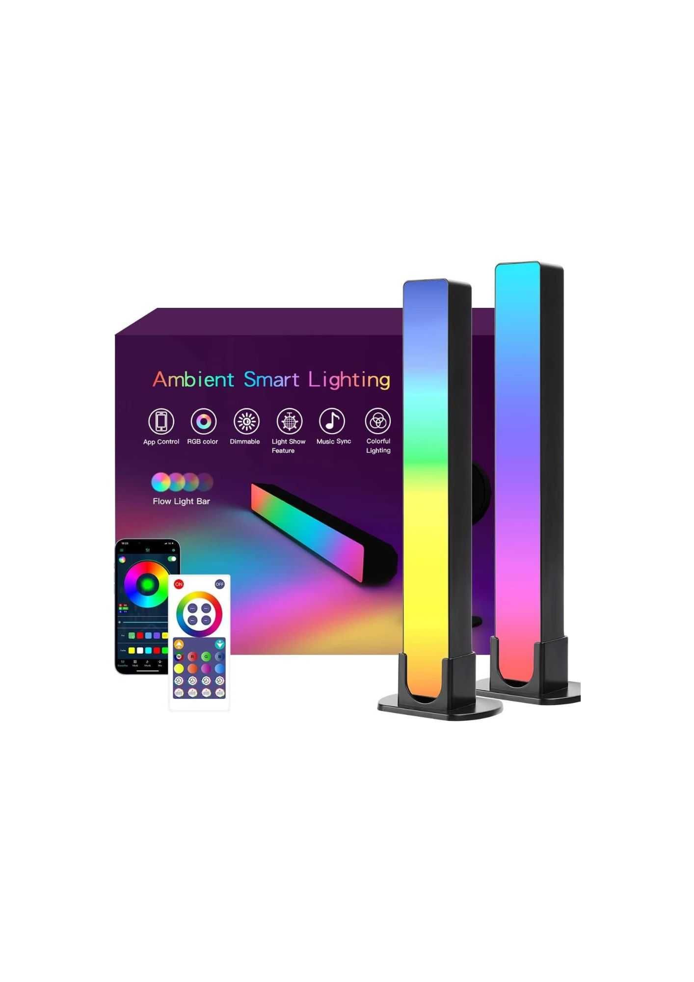 2 LED Гейминг лампи, RGB амбиентно осветление, за игри, филми, музика