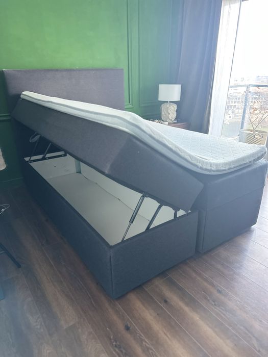 Pat Boxspring Jysk cu lada de depozitare 140x200