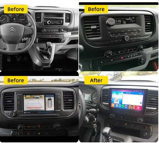 9-инчова мултимедия за Peugeot Expert (2016–2022) + подарък камера