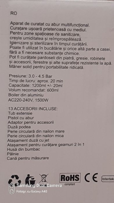 Vând Aparat de curățare cu abur, multifuncțional " foarte bun,ieftin!