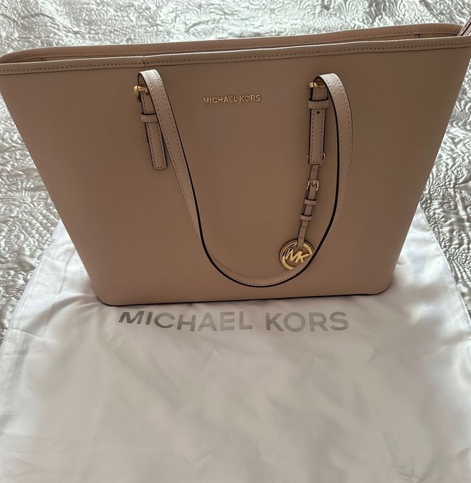 Michael Kors geanta Jet Set Medie din piele Saffiano