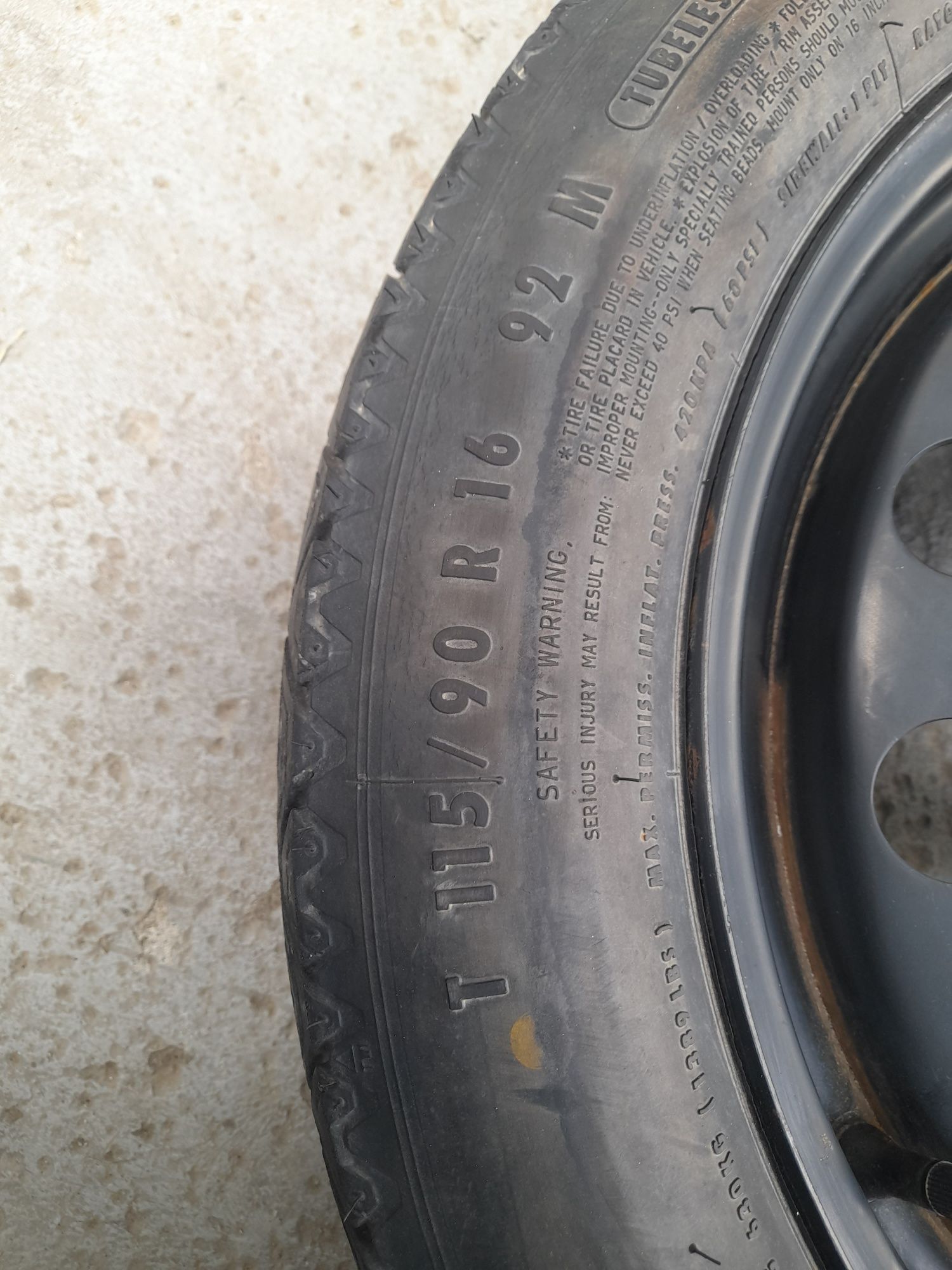 Roată Jeanta Rezerva Slim Subțire 115/90/R16 BMW E46 E90 E91 E87 E92