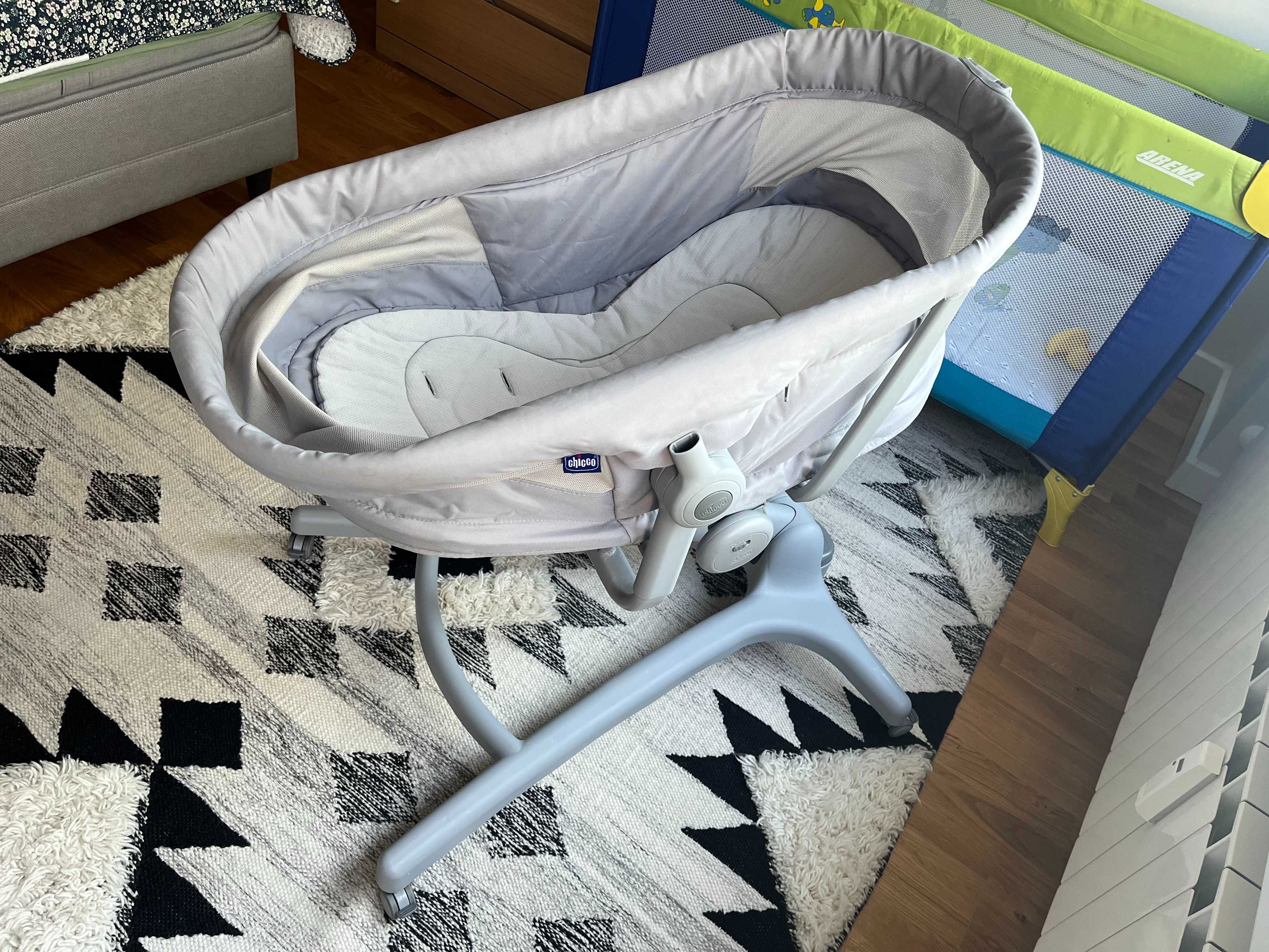 Мултифункционално бебешко кошче 4 в 1 Chicco - Baby Hug Air, Stone