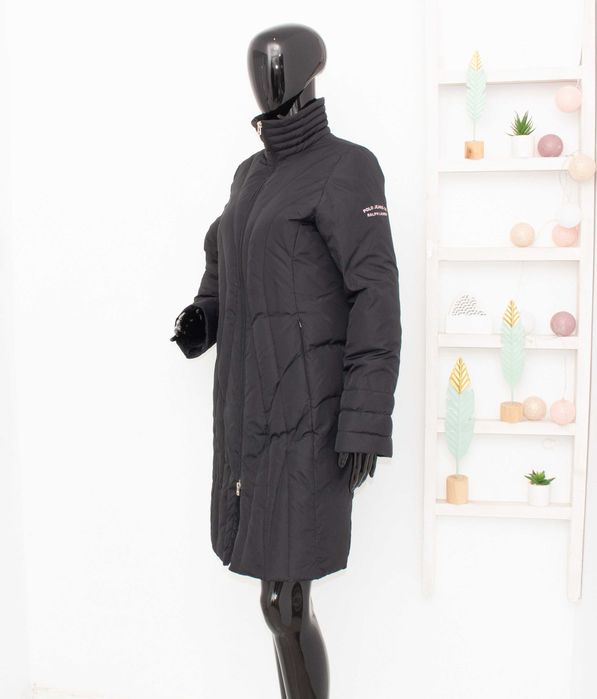 Ralph Lauren Polo Jeans оригинално дамско яке пухено парка черна пух М