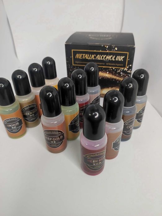 Алкохолни оцветители за епоксидна смола МЕТАЛИК- 12 цвята х 10мл.