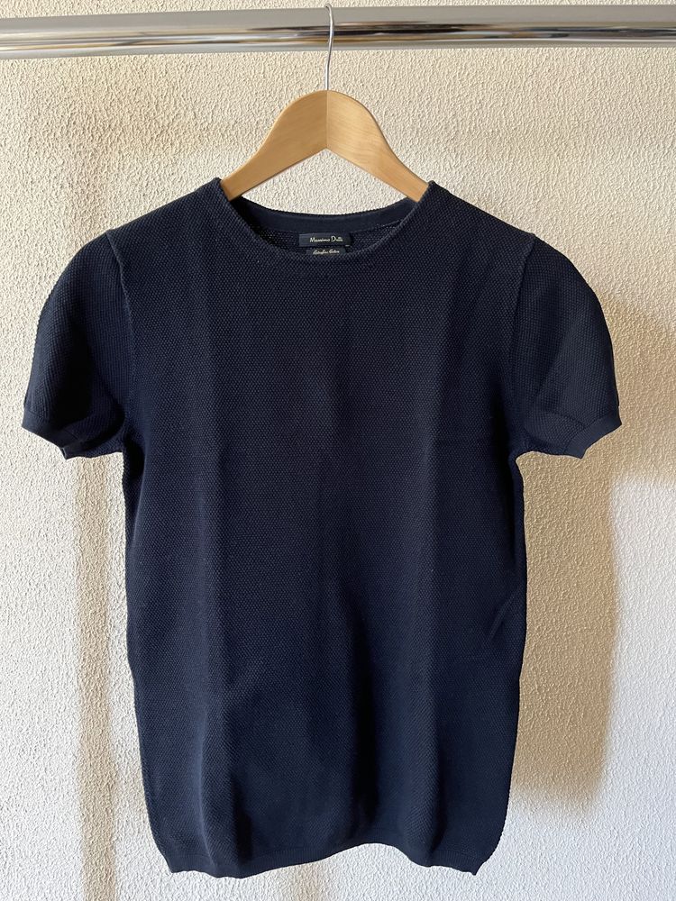 Tricou Tip Pulover Massimo Dutti din Bumbac Extrafin