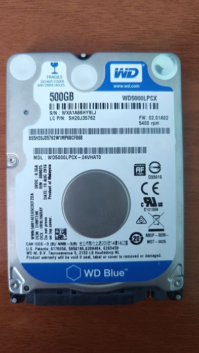 Продам жёсткий диск для ноутбука 500Gb