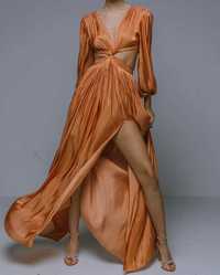 Nympha Clothing Rochie - Asmee Knotted Maxi Dress (in terracotta)