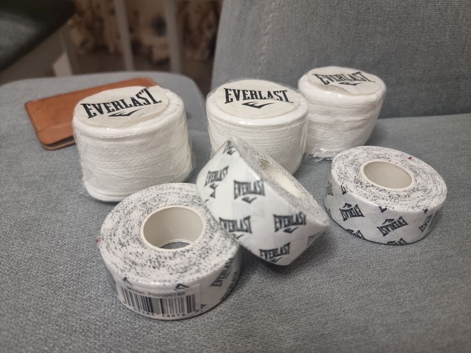 Боксёрские бинты(одноразовые,проф.), Кинезиотейп  Everlast