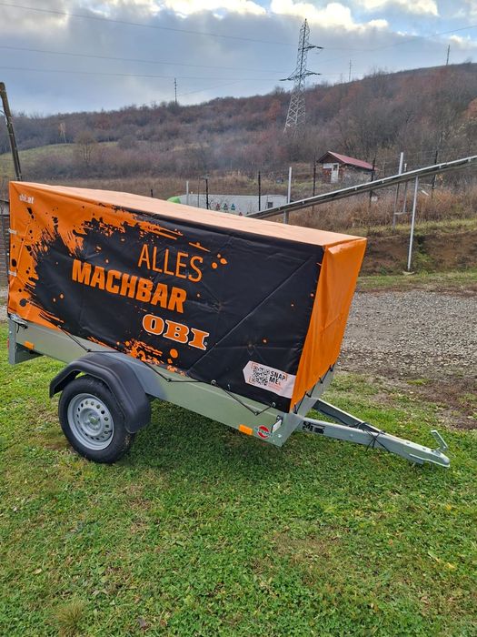 Remorcă nouă STEMA 750kg cu prelată – model STEMA 01 (an 2025)