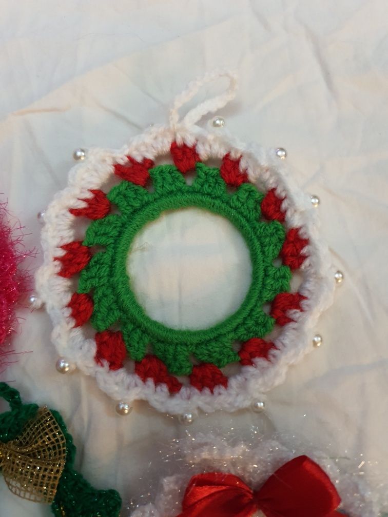 Decorațiuni/ globuri de Crăciun crosetate handmade