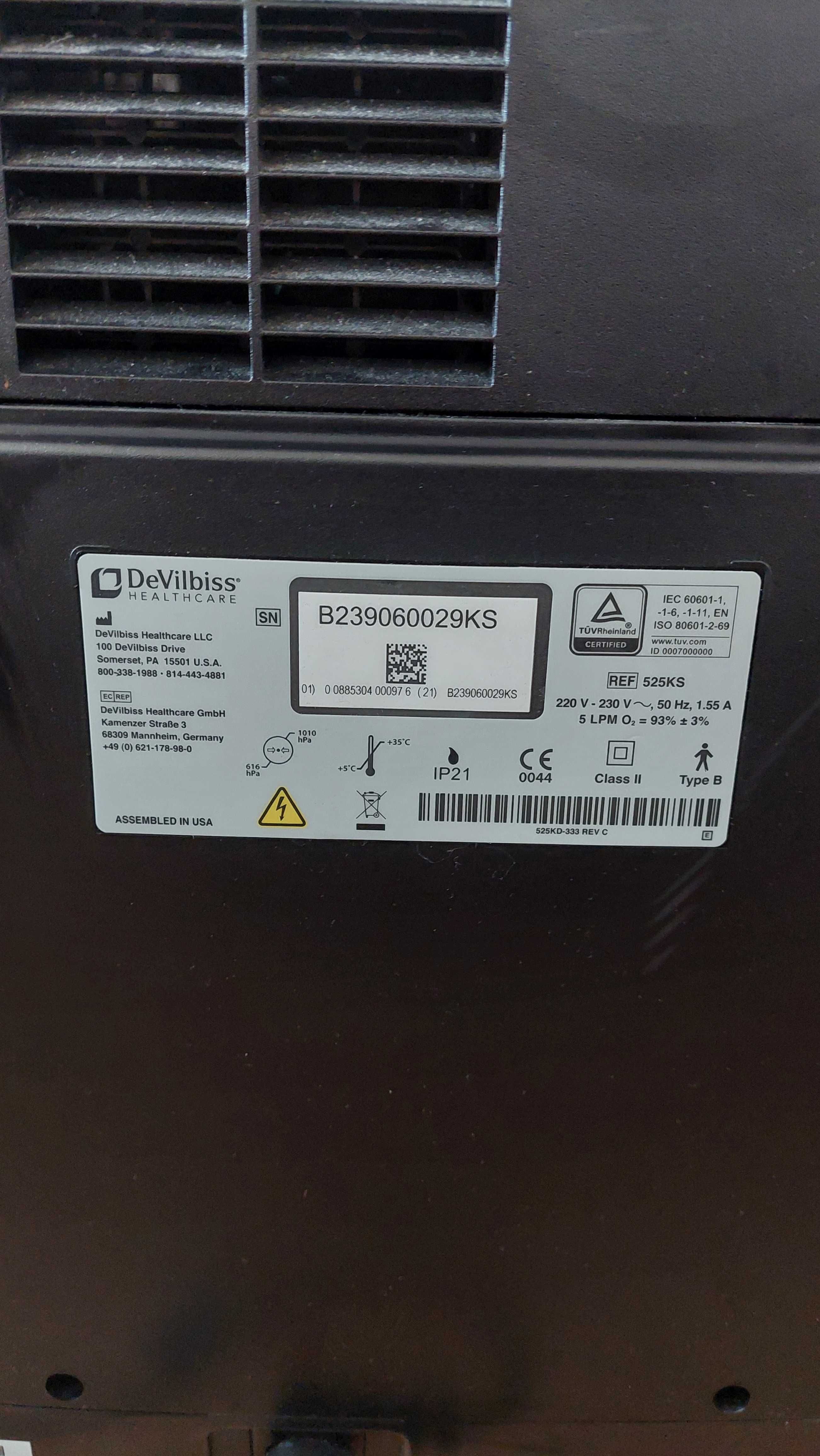 Кислороден концентратор DeVilbiss Compact 525 като нов ГАРАНЦИЯ
