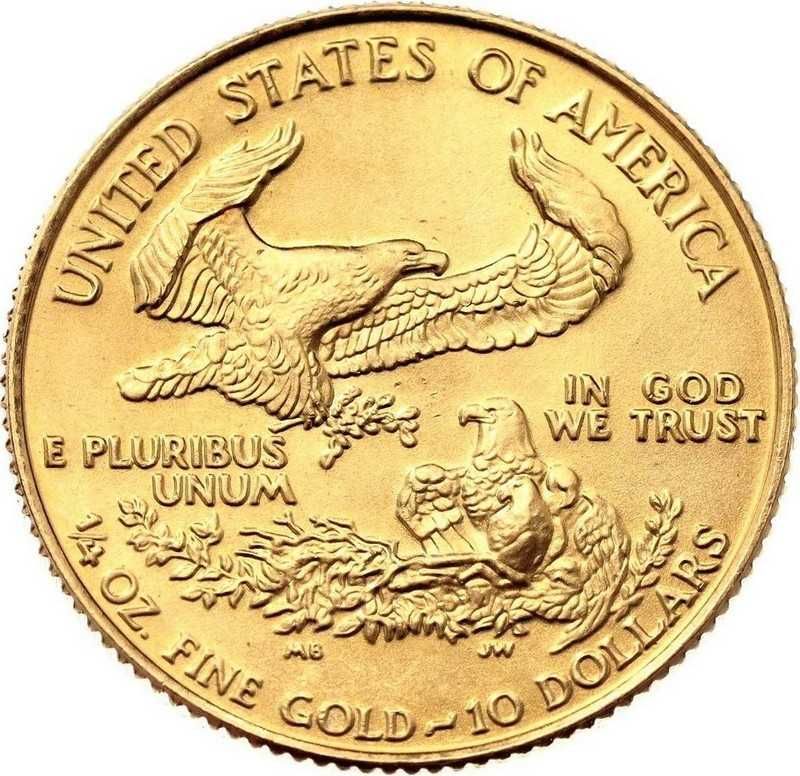 Moneda din Aur - 1\4 OZ 1986 American Eagle Statele Unite 8.48 g