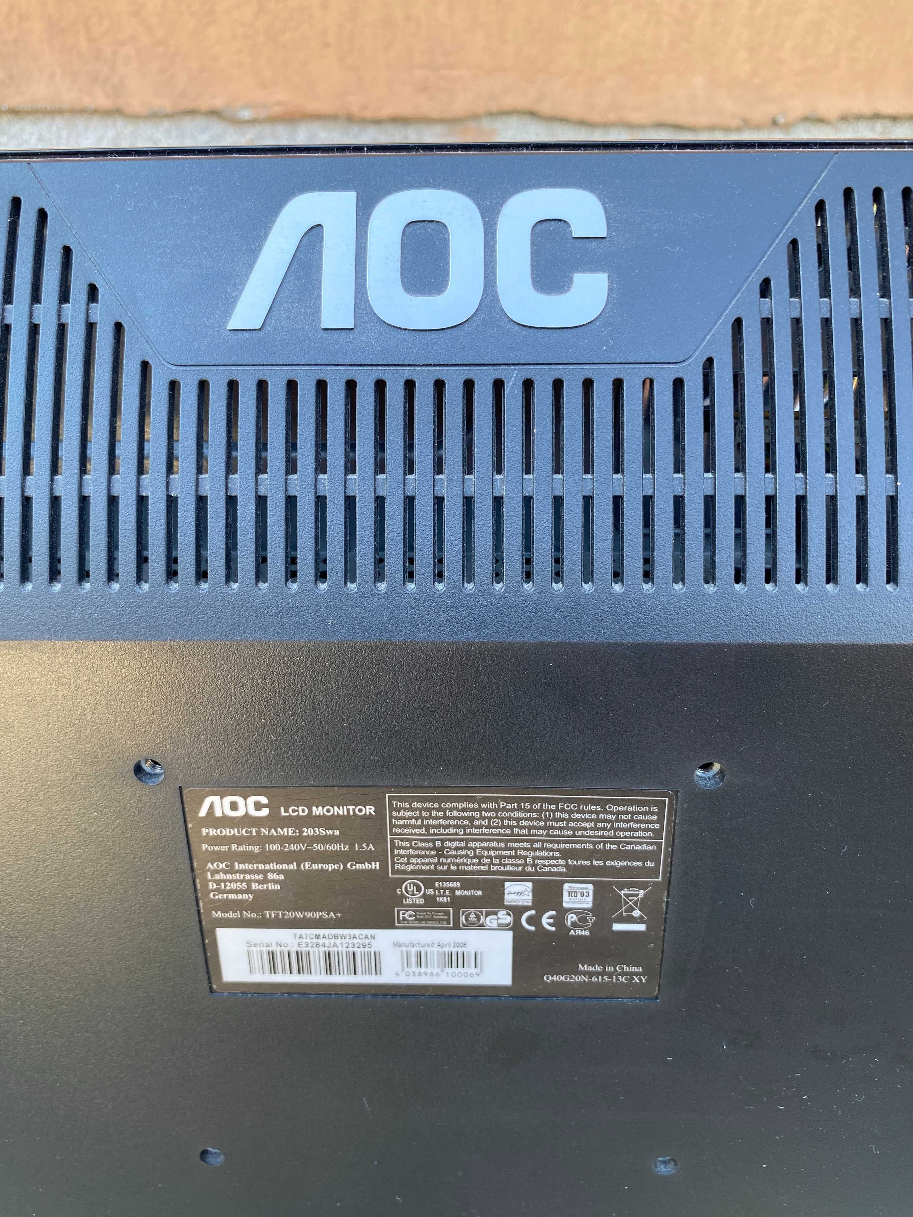 Монитор 20" AOC 203Swa