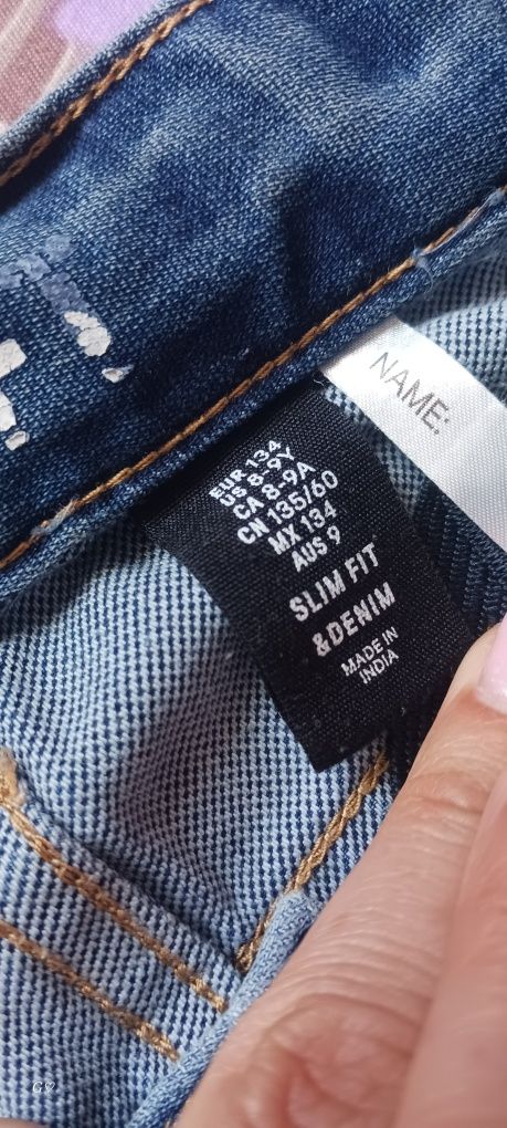 Дънки за момче 134 H&M,  регулируеми