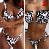 Costum de baie C116 Brazilian Alb animal Print leopard Zebra Push Up