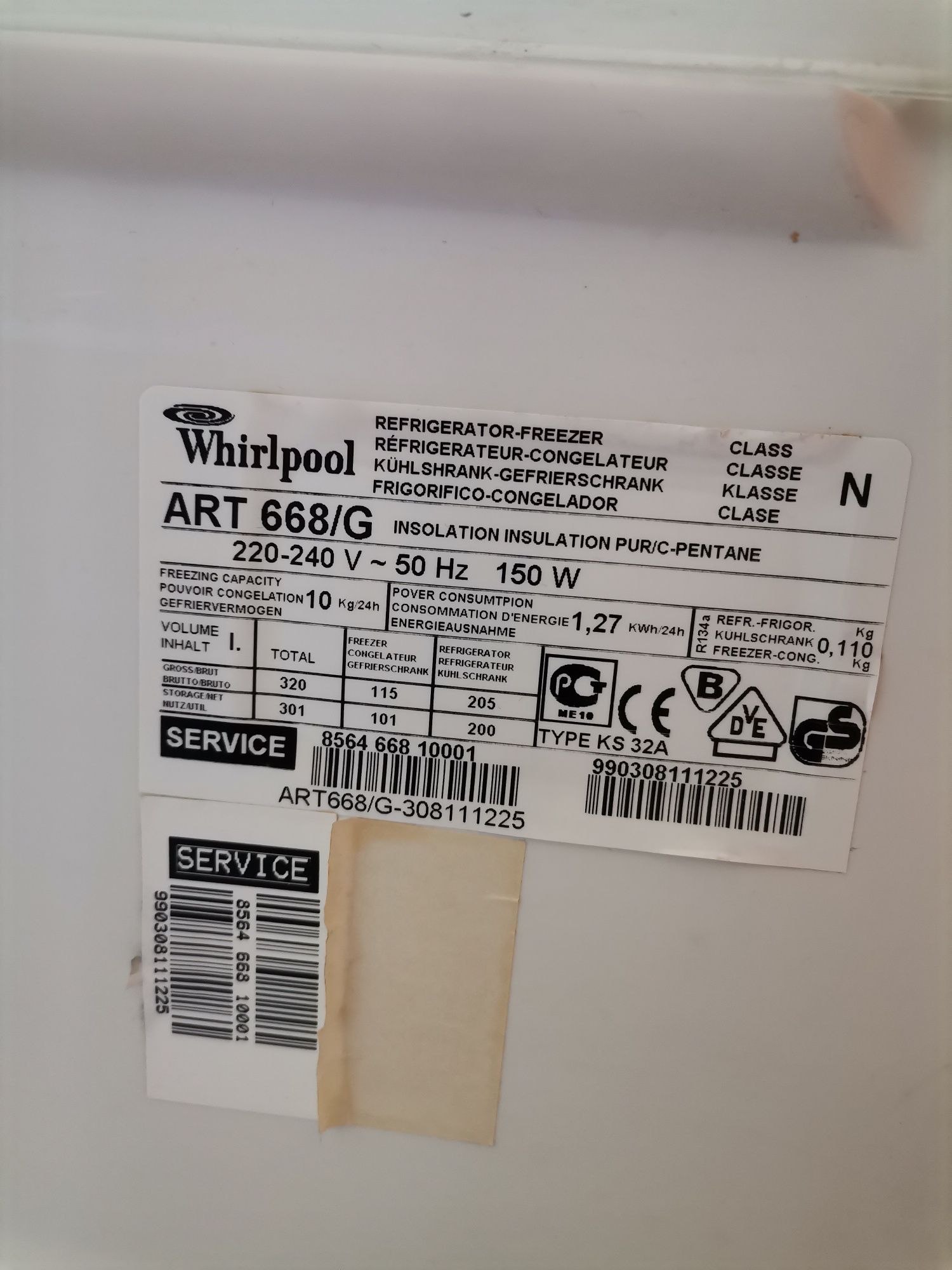 Хл. фр. Whirlpool ART 668/G