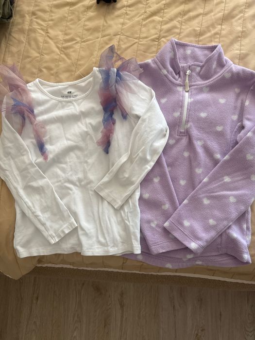 HM TEX Лот блузки  за момиче , размер 122 - 128 , 6 - 7 - 8 години