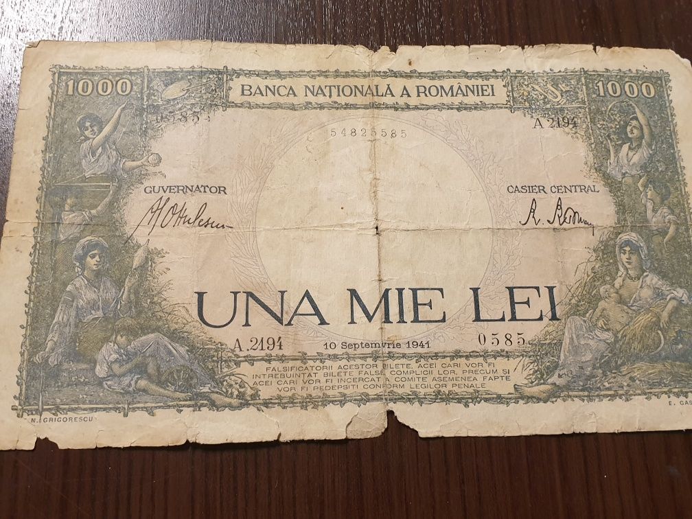 Bancnote vechi ,inclusiv perioada interbelică