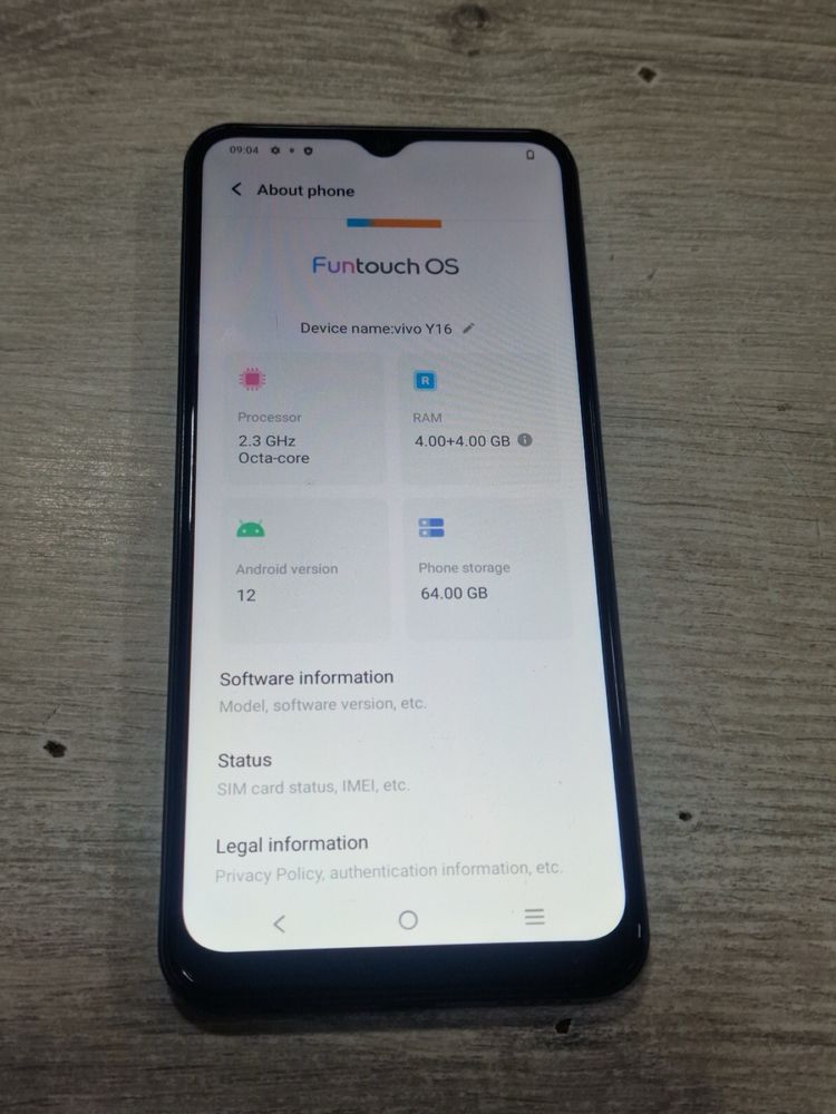 Смартфон Vivo Y16, 64GB, 4GB RAM