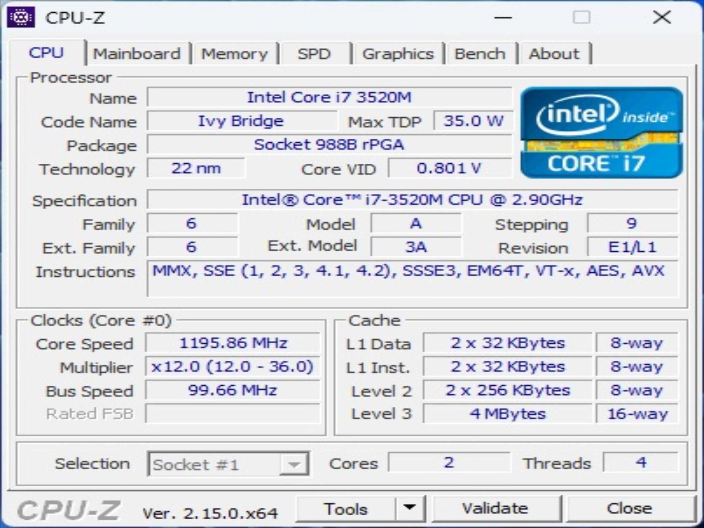 Лаптоп Dell Precision M6700 17.3"  i7-3520M 2.90GHz/RAM 16GB/SSD 240GB