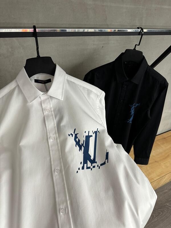 Мъжка риза Louis Vuitton XL - бяла и черна