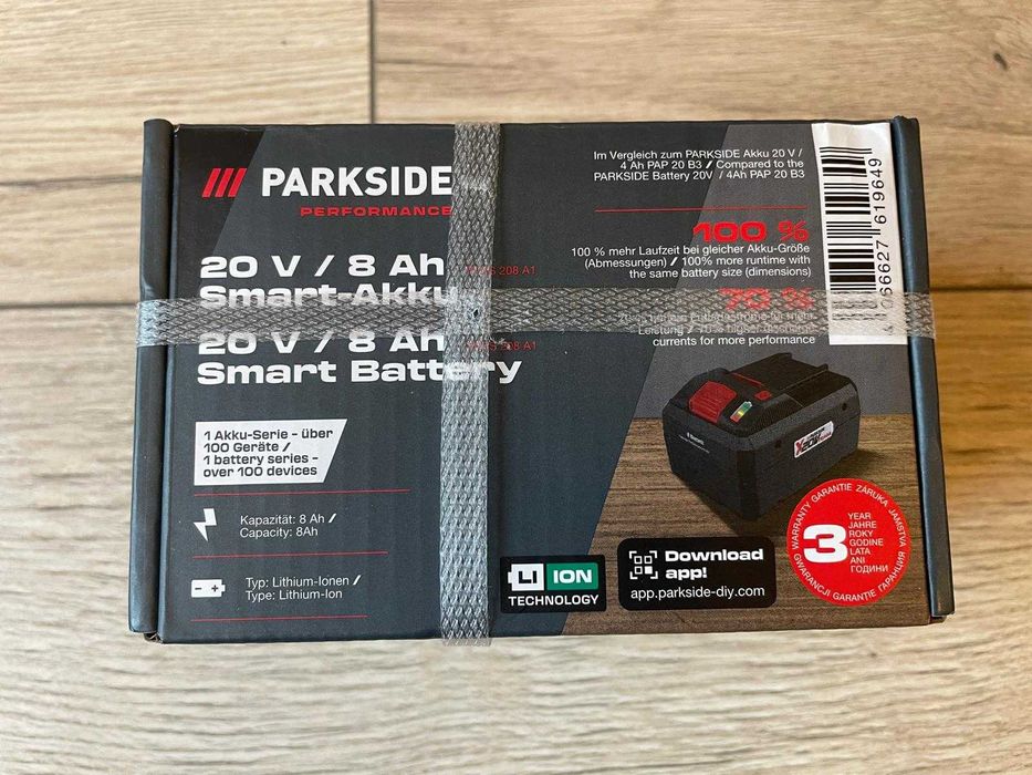 Acumulator inteligent Parkside smart 20v 8ah