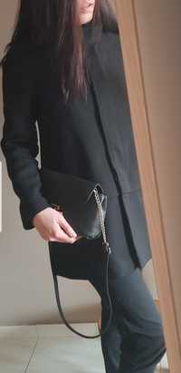 Зара Zara стилно дамско палто в черно М