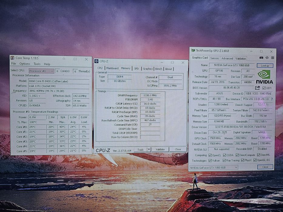 Unitate PC Gaming i5 8400 video 6GB GTX 1060 16GB RAM SSD