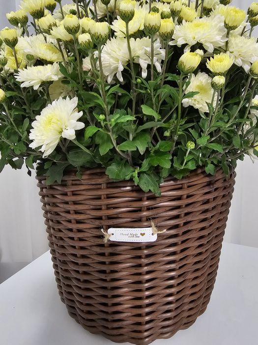 Ghiveci împletit din ratan sintetic, Handmade, volum 12 l