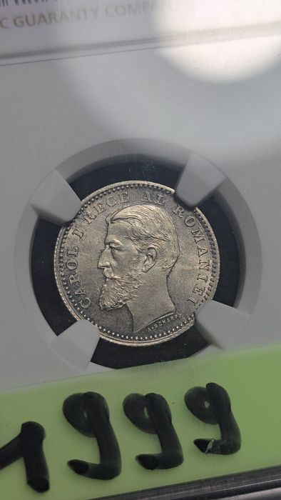 Moneda 50 bani 1900 MS64 FARA crengute
