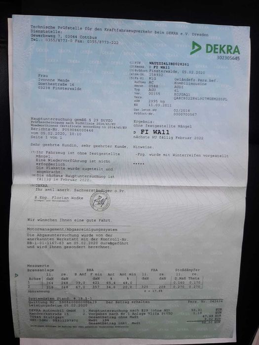 Audi Q7,  euro 5, fab 2011