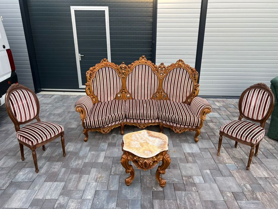 Canapea sufragerie Baroc inclus masa și scaune