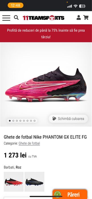 Ghete de fotbal nike phantom gx elite