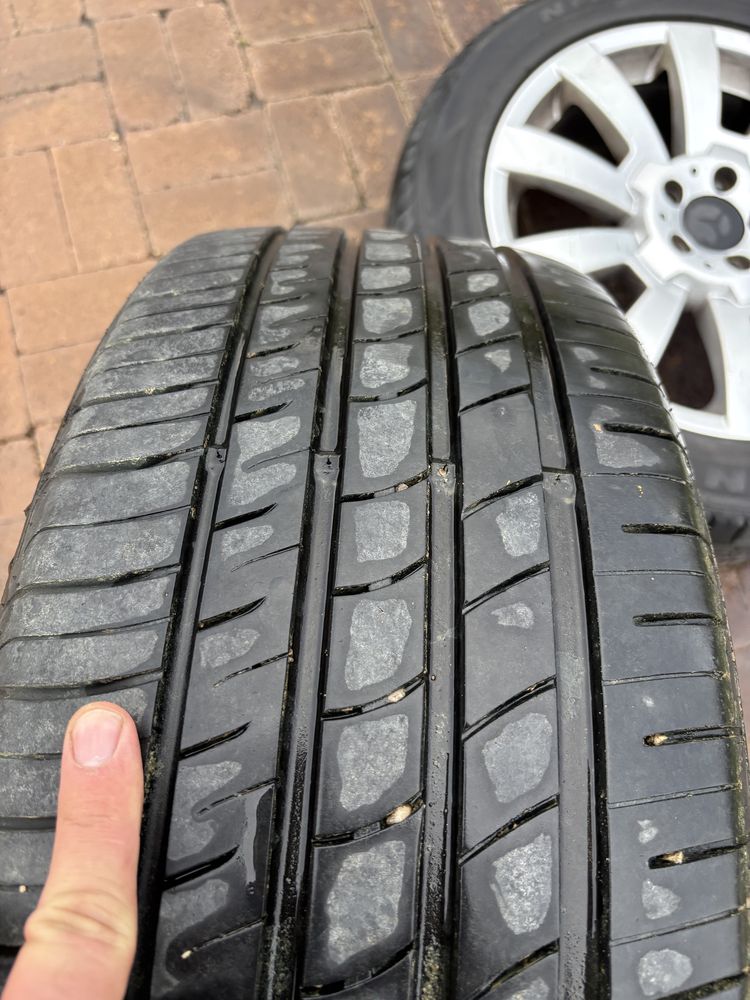 Vand jante + cauciucuri vara 19” Mercedes originale, in doua latimi.
