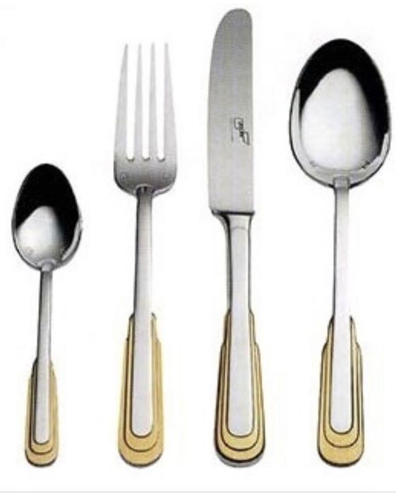 Цептер столовый набор Caprice с позолотой