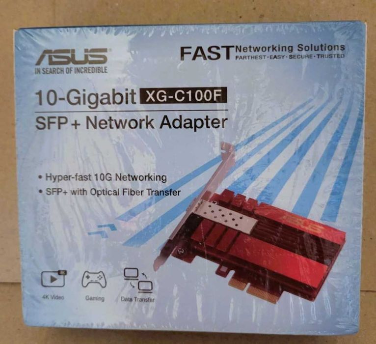 Placă de rețea ASUS XG-C100F - 10 Gbps, PCIe, port SFP+, sigilat