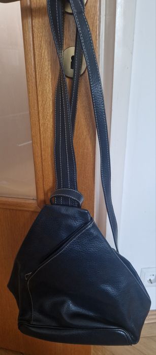 Rucsac piele naturala bleumarin