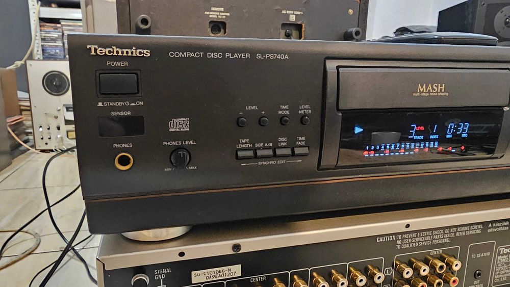 Cd player Technics SL-PS740 Class AA cu vumetru telecomanda video test