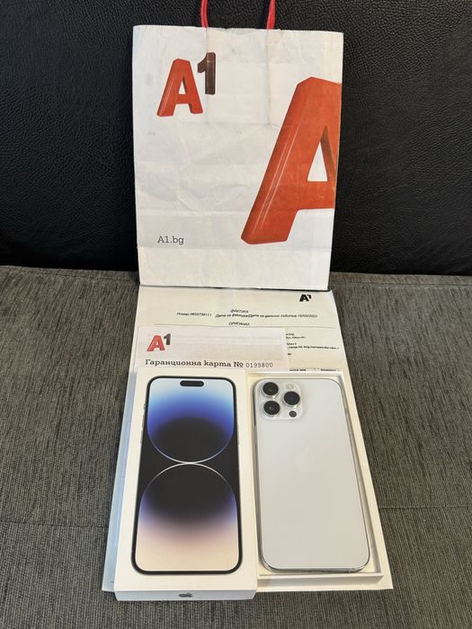 КАТО НОВ 256GB iPhone 14 Pro Max Гаранция до 2025 Silver