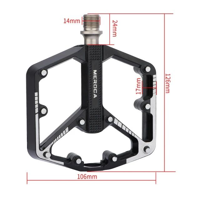 Pedale Meroca platforma aliaj aluminiu 2 rulmenți bicicleta bmx mtb