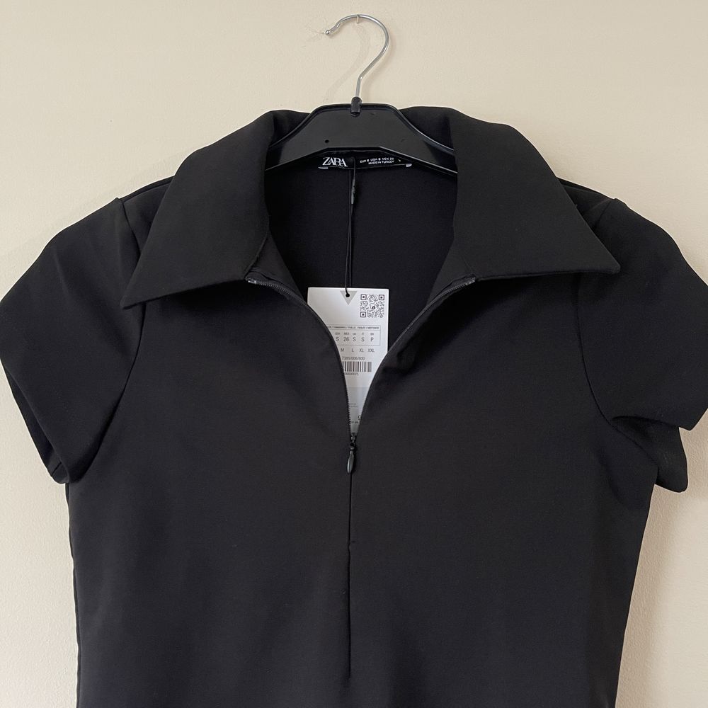 Дамско черно боди Zara