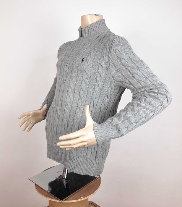 Polo Ralph Lauren Cable-Knit - Оригинален мъжки пуловер с цип р-р M