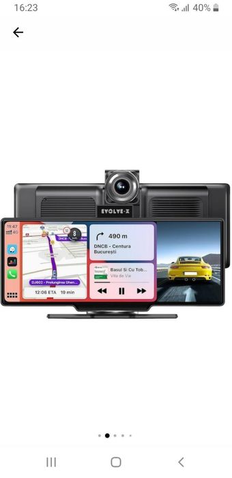 Navigație auto color universală cu cameră frontală și marșarier