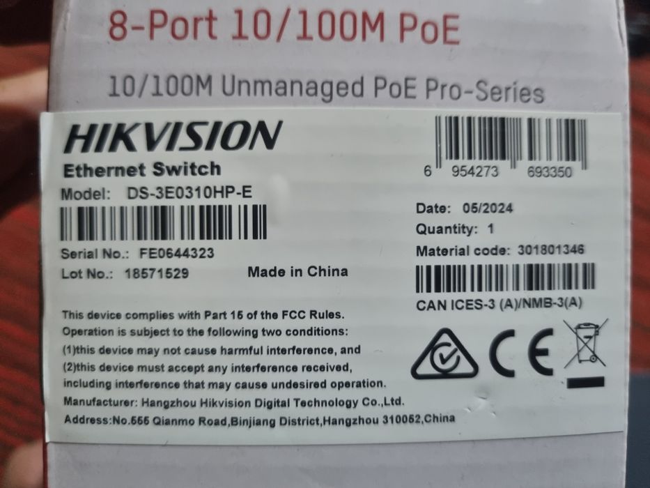 Hikvision poe xap gigabit  8+2