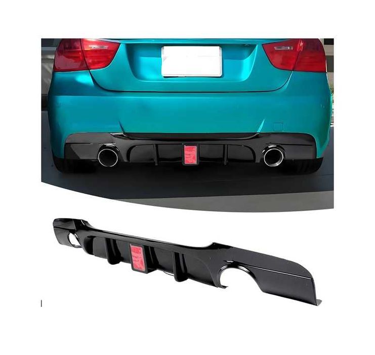 Дифузер с LED светлина за BMW 3 серия E90 E92 E93 гланцово черен